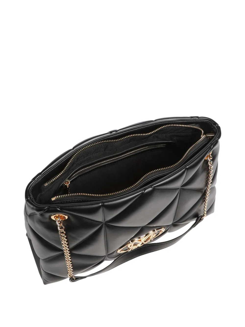 Love Moschino Shopper met logoplakkaat Zwart