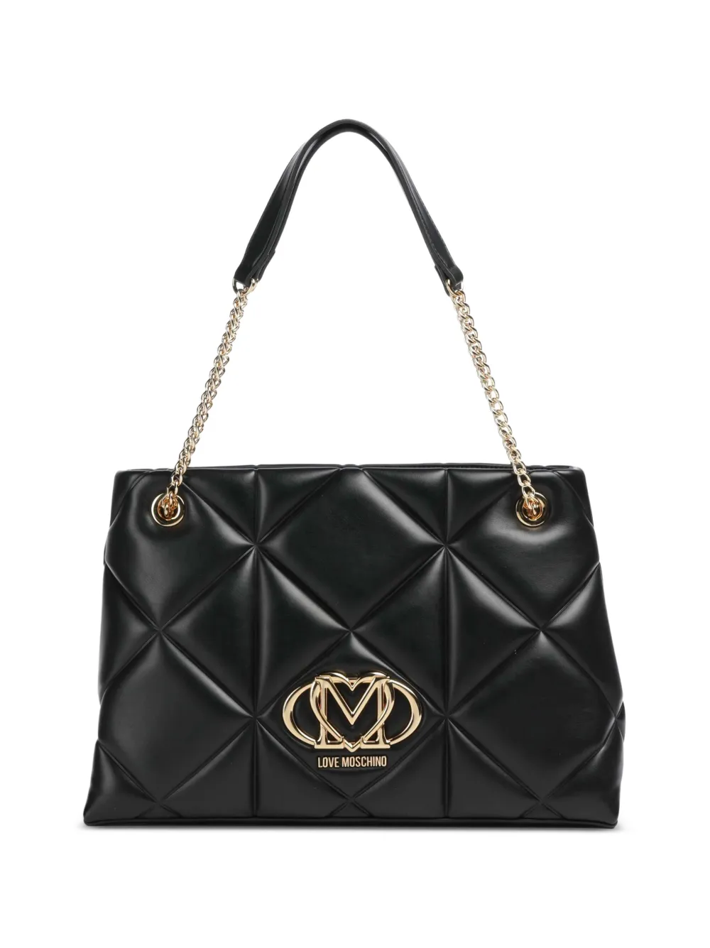 Love Moschino quilted logo-plaque tote bag