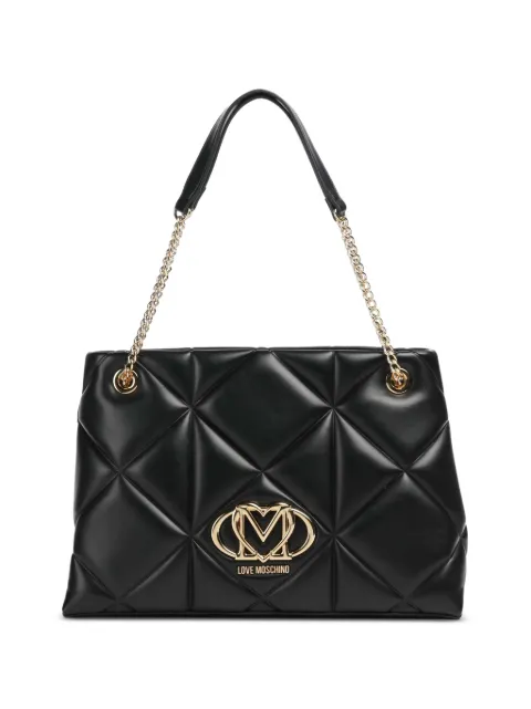 Love Moschino sac porté épaule matelassé à plaque logo