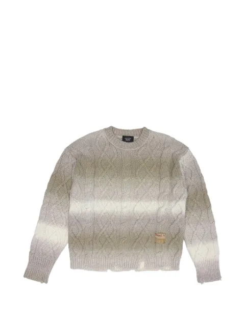 Htc Los Angeles cable-knit distressed sweater