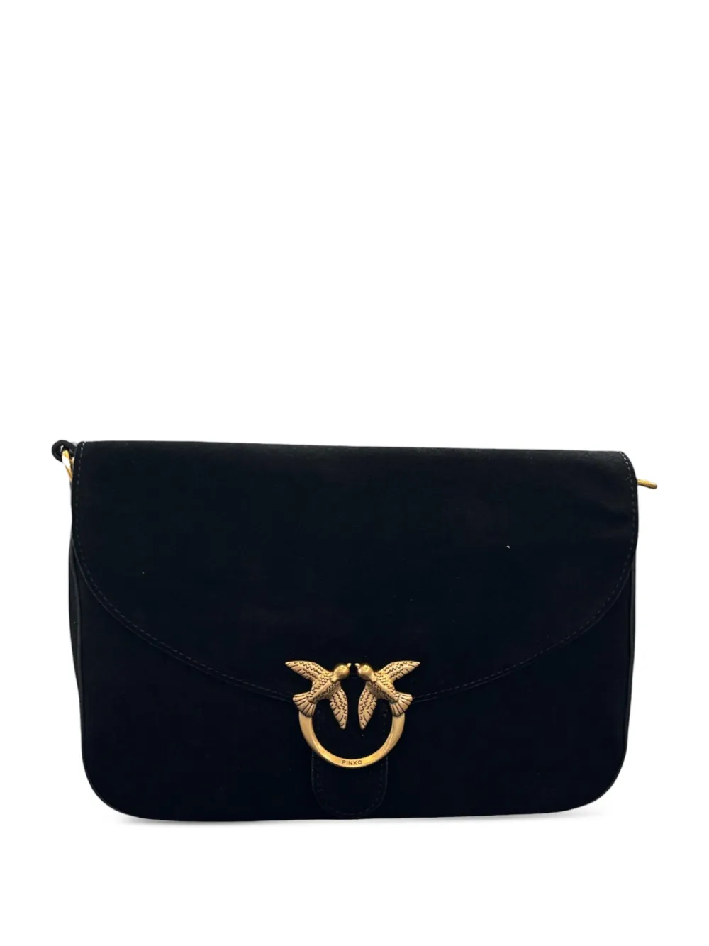 PINKO Love Bag suede clutch bag