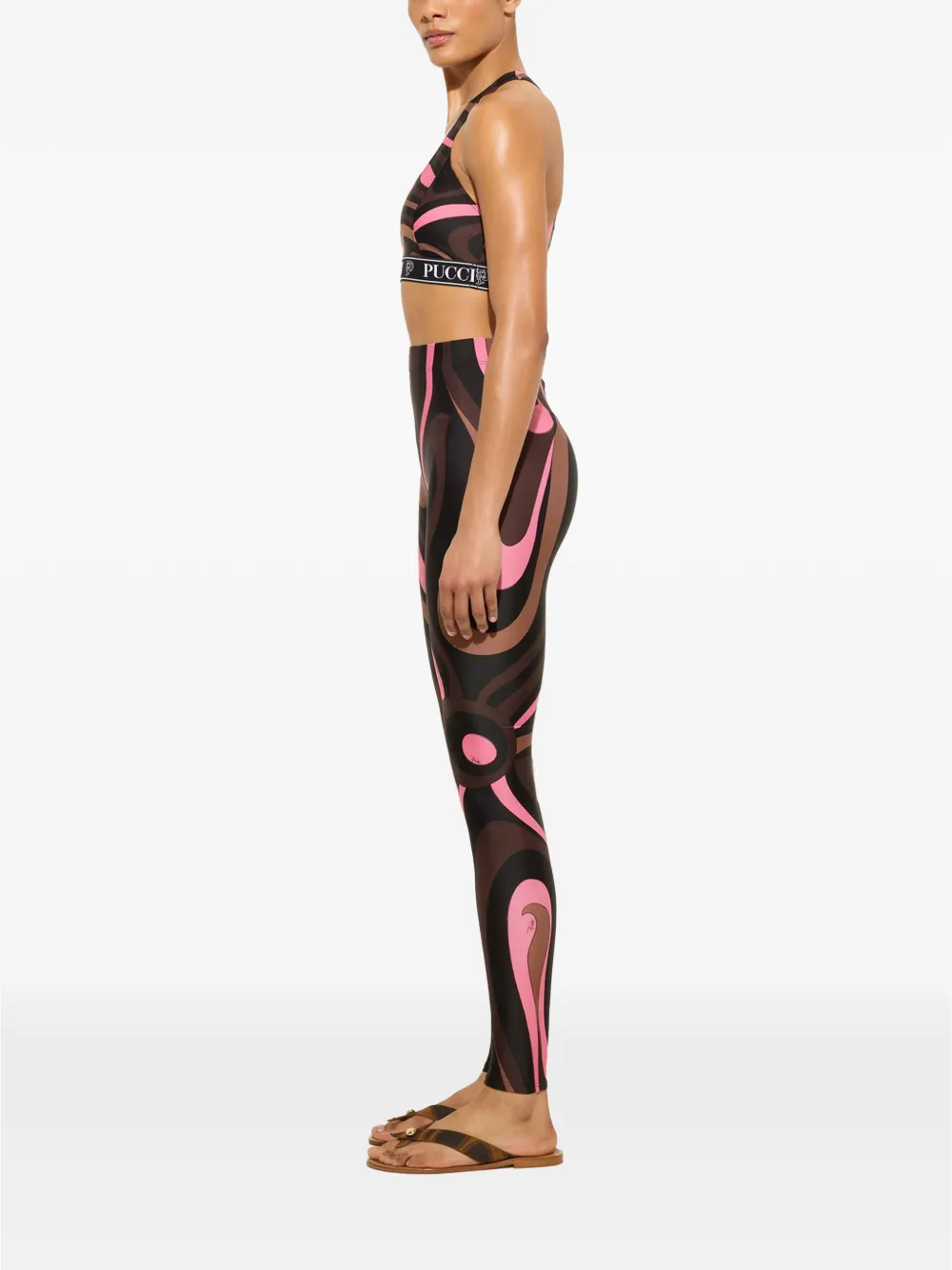 PUCCI Marmo-print sports top Zwart