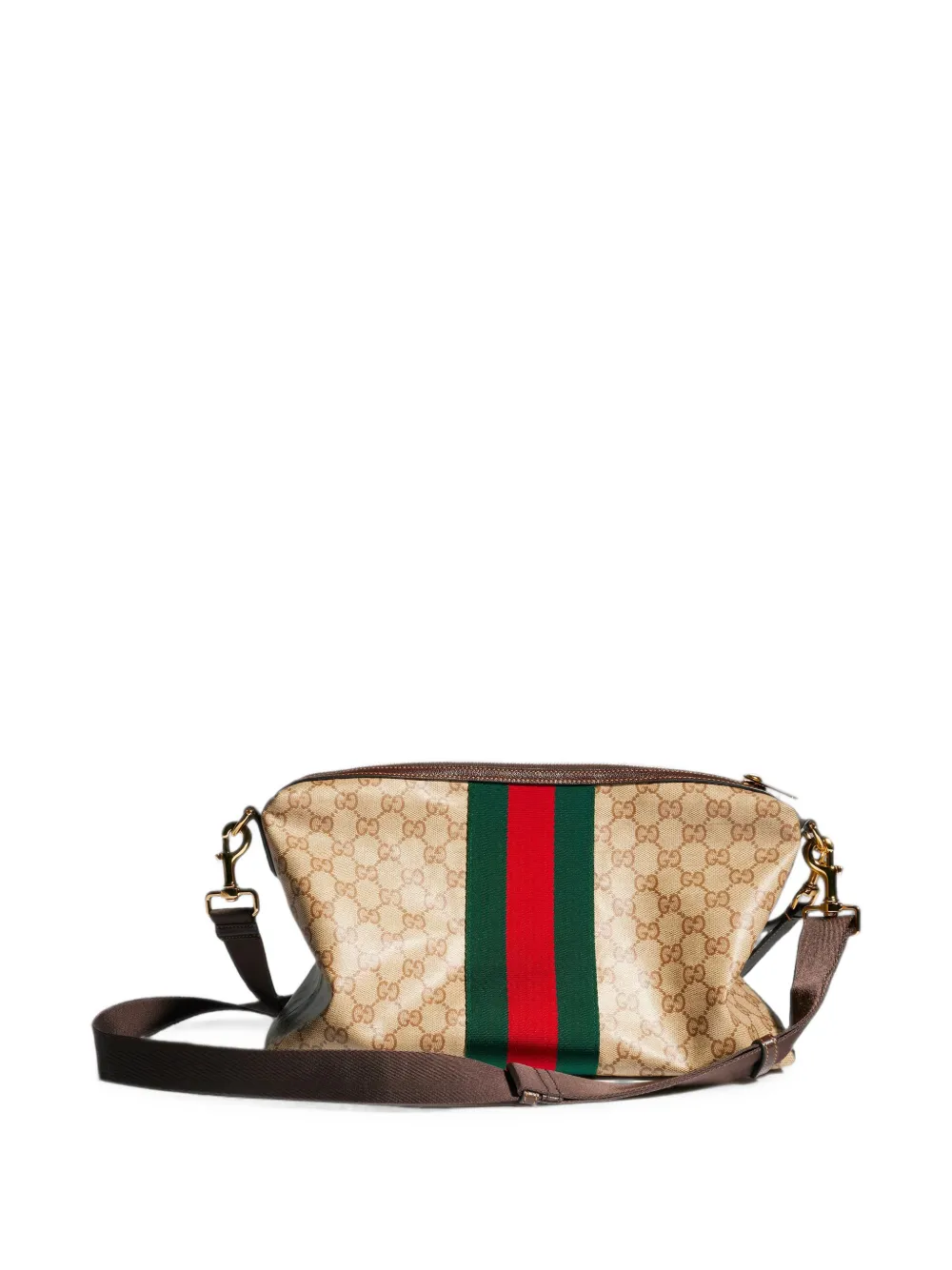 Gucci Medium GG Supreme Web schoudertas Beige