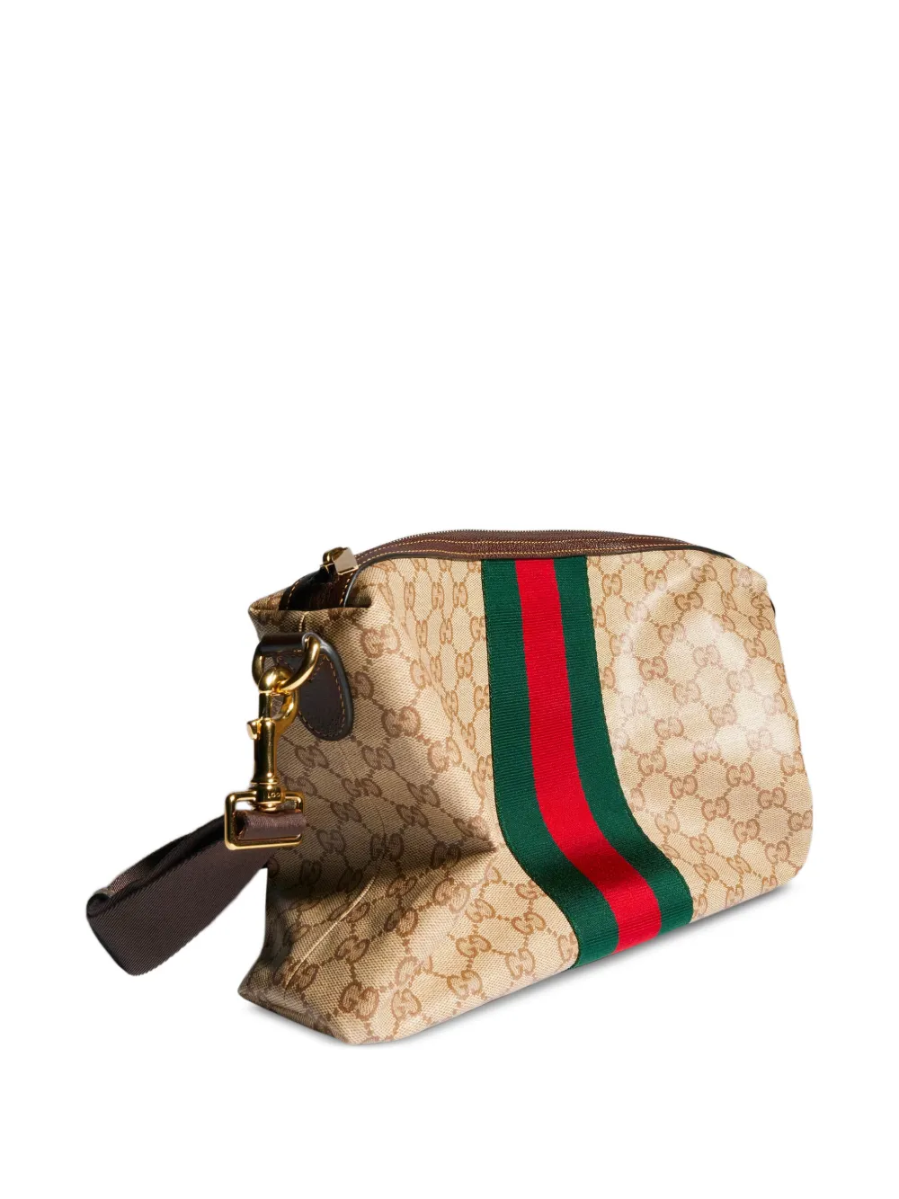 Gucci Medium GG Supreme Web schoudertas Beige