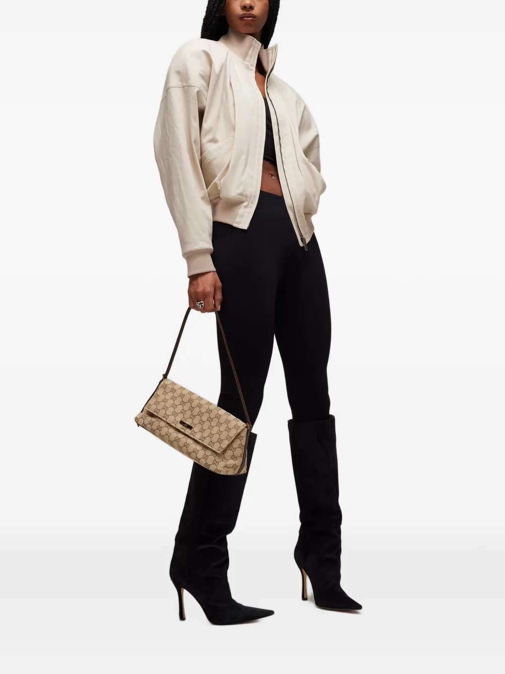 Gucci Medium Madison GG canvas schoudertas Beige
