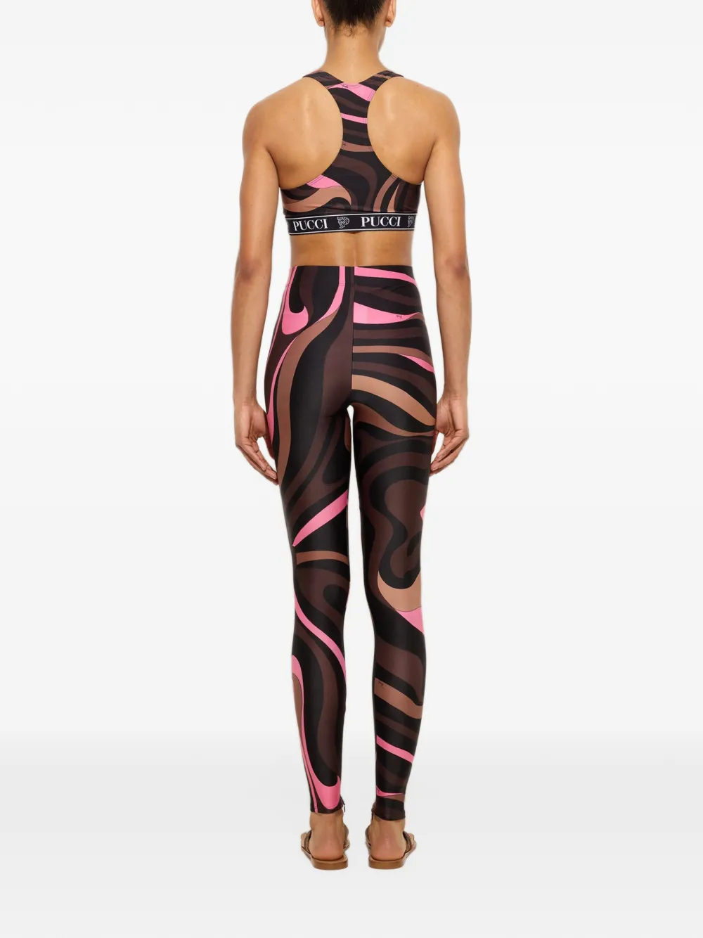 PUCCI Marmo-print leggings Zwart