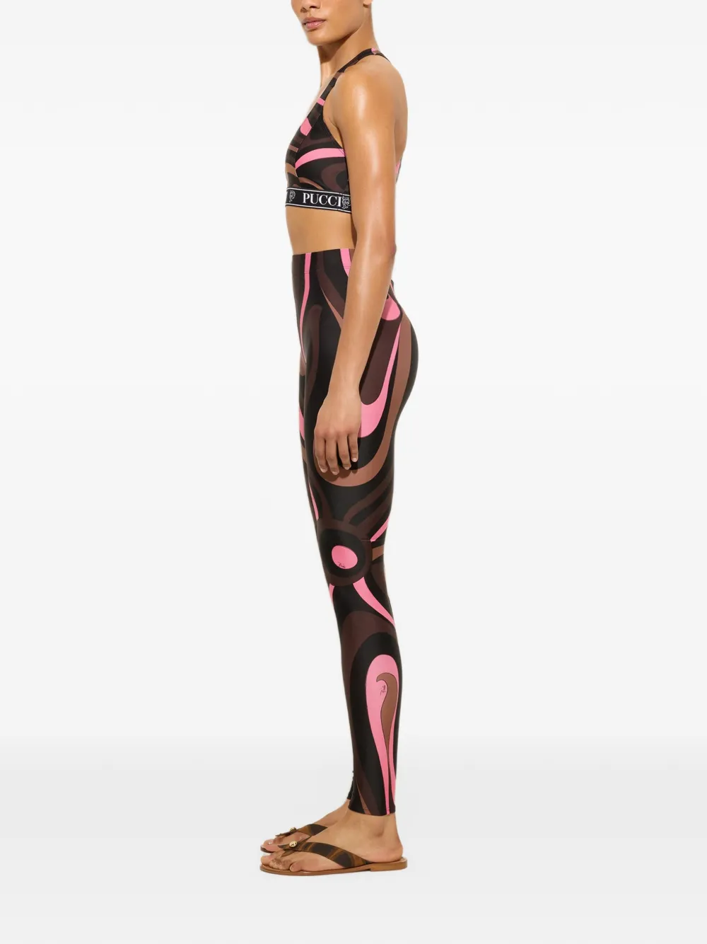 PUCCI Marmo-print leggings Zwart