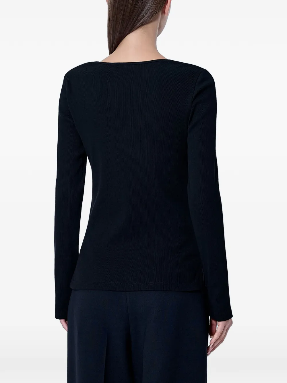 Yohji Yamamoto Katoenen blouse met uitgesneden details Zwart