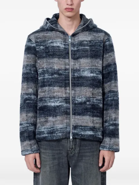 OUR LEGACY striped zip-up hoodie