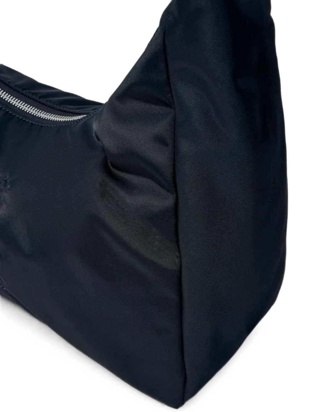 Rick Owens Kleine Gemini gewelfde schoudertas met satijnen afwerking Zwart