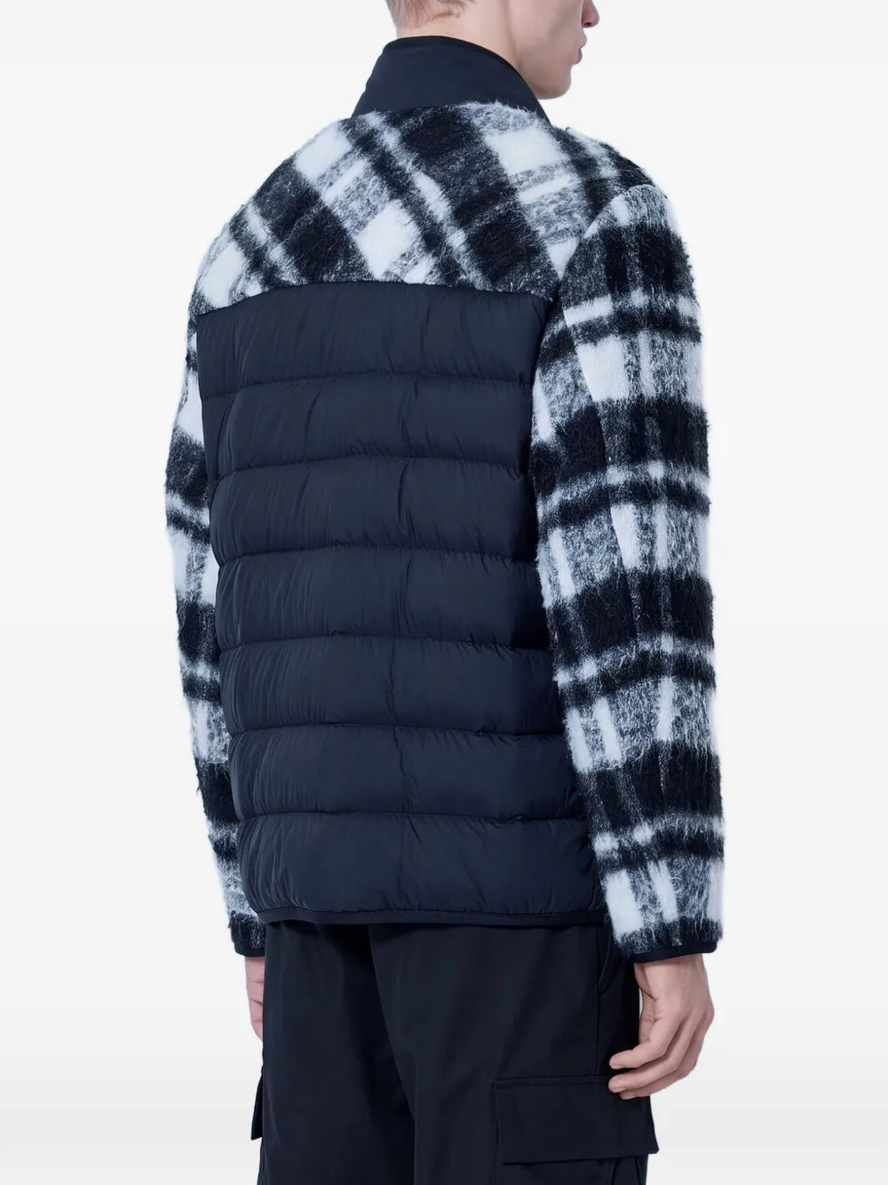 Moncler Scalorbi geruit jack Zwart