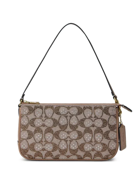Coach bolsa de hombro Plaza con detalles de cristal