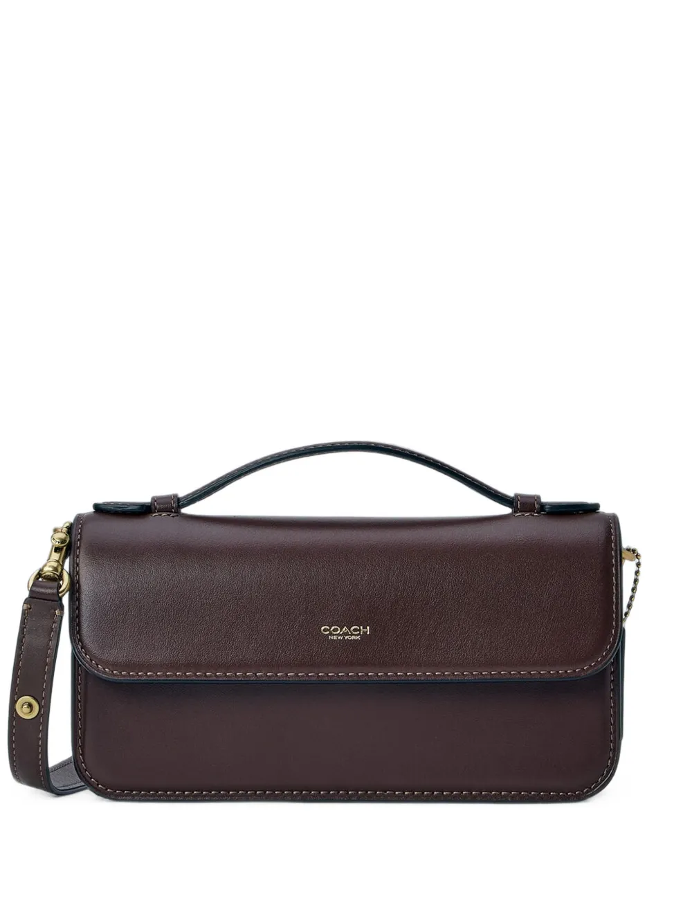 Coach top-handle leather tote bag - Marron Coach top-handle leather tote bag - Marron
