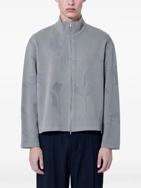 OUR LEGACY Silt Flower patterned zip-up sweater