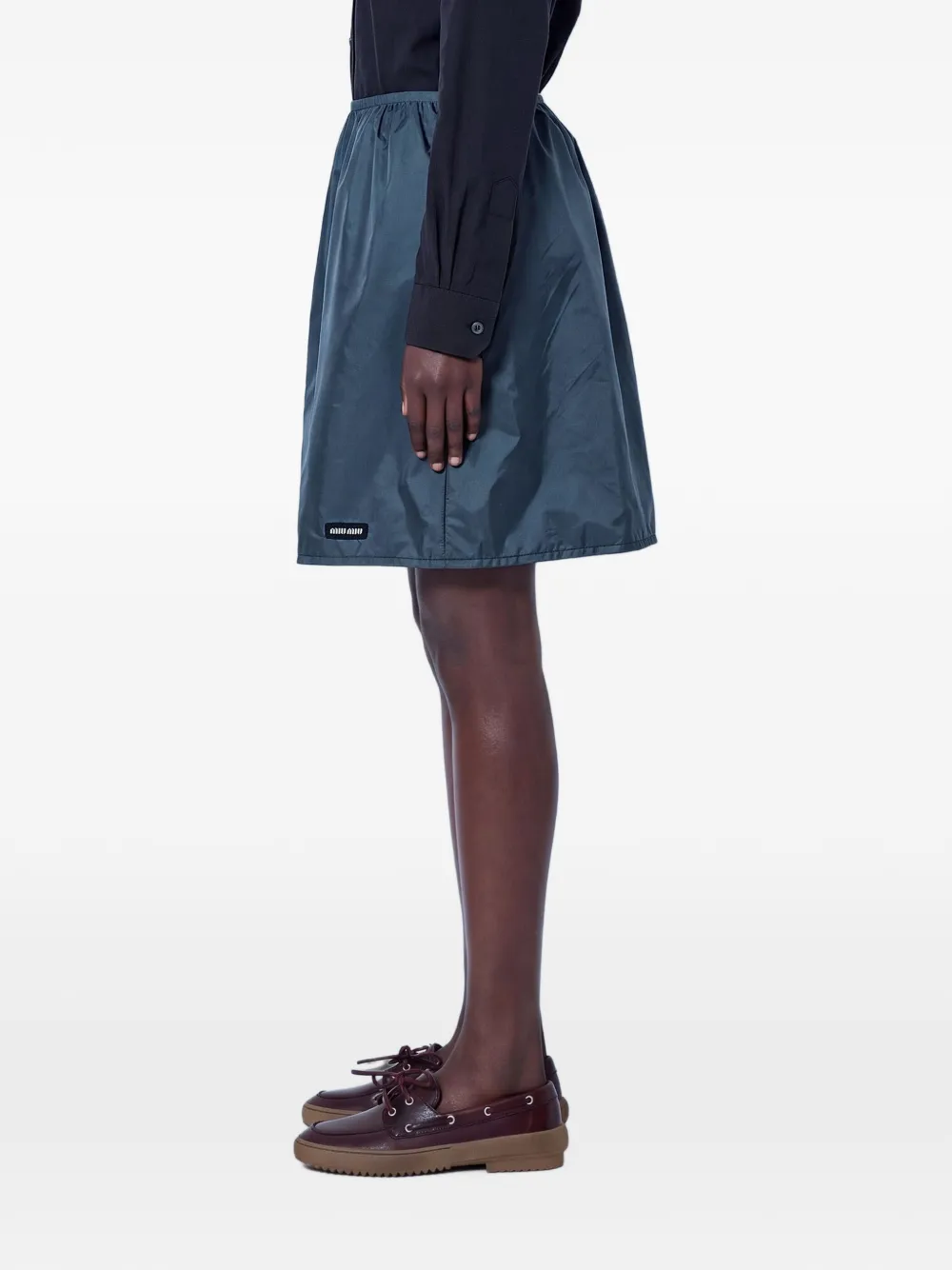 Miu Technische stoffen rok Grijs