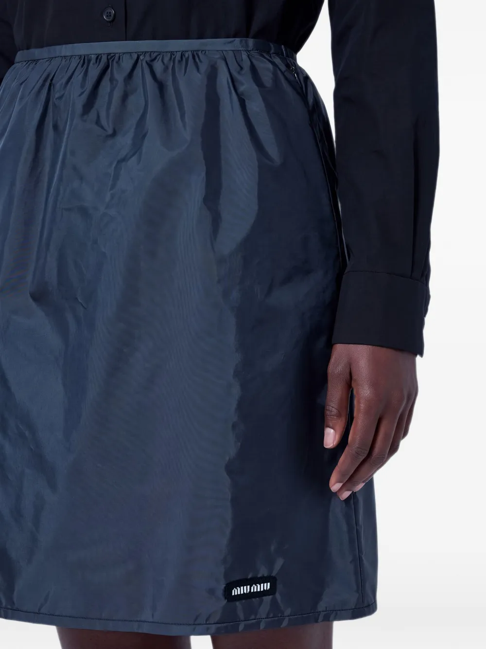 Miu Technische stoffen rok Grijs