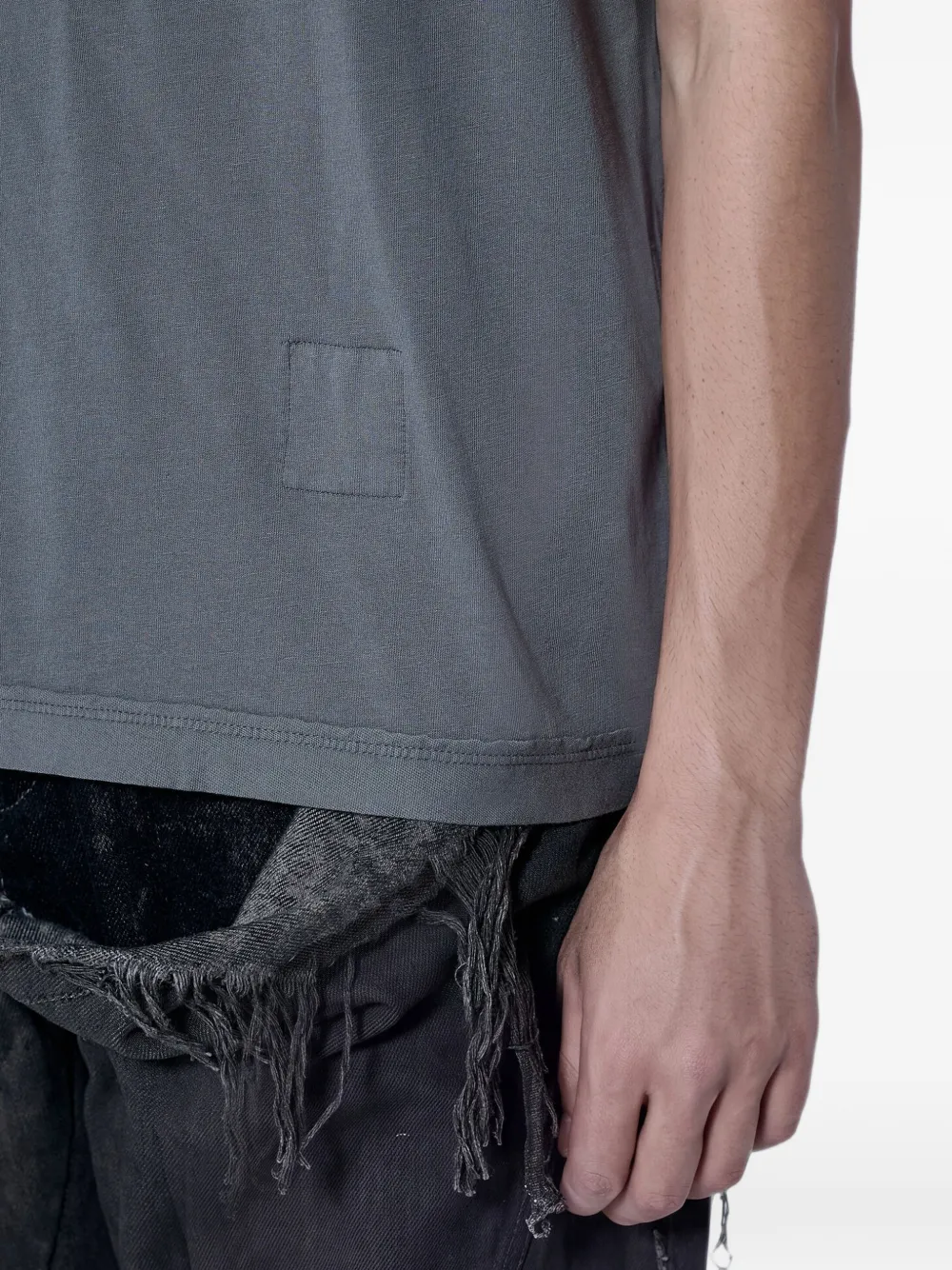 Rick Owens DRKSHDW Brad T jersey T-shirt met logo-patroon Grijs