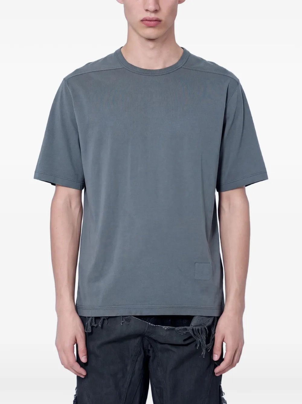 Rick Owens DRKSHDW Brad T jersey T-shirt met logo-patroon Grijs
