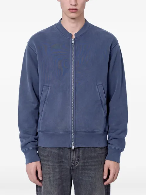 OUR LEGACY Relic Plum Star zip-up ribbed-trim jacket