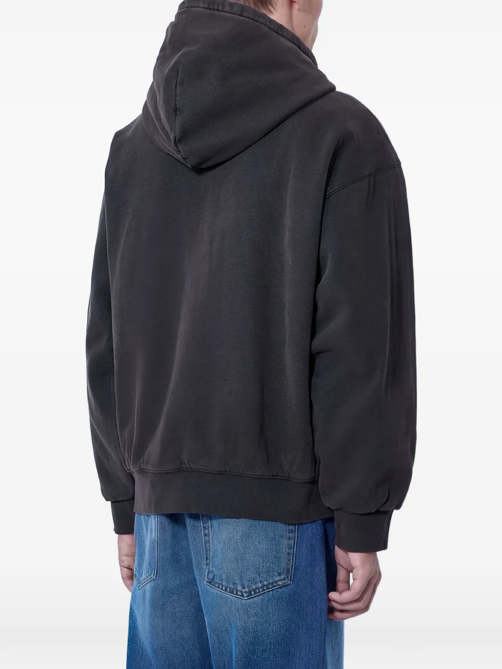 Carhartt WIP logo-patch zip-up hoodie Bruin