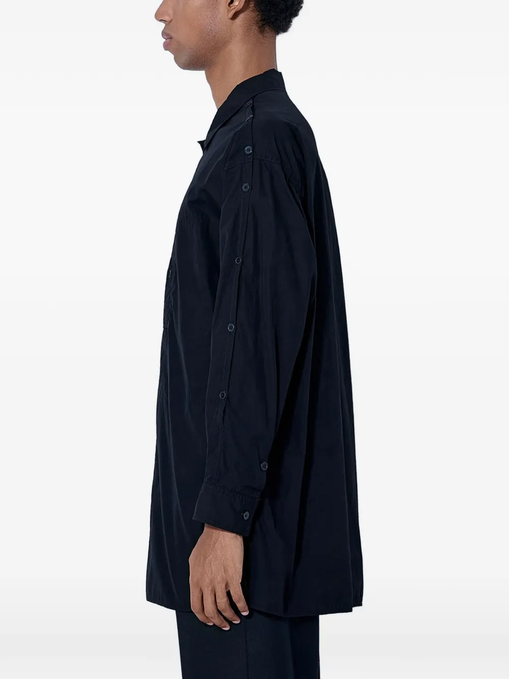 Yohji Yamamoto Overhemd met knoop Zwart
