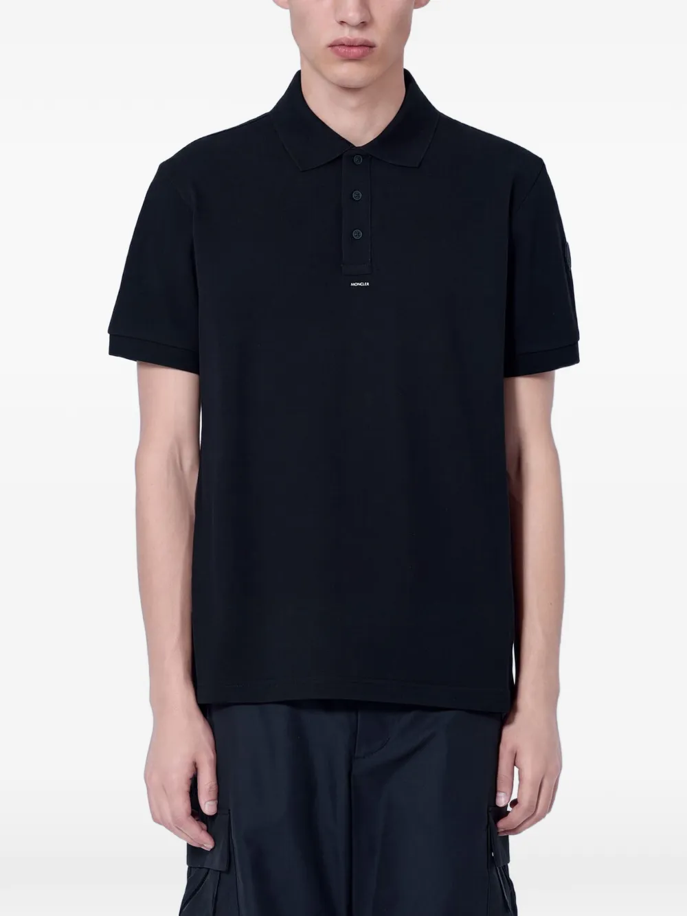 Moncler piqué short-sleeve polo shirt
