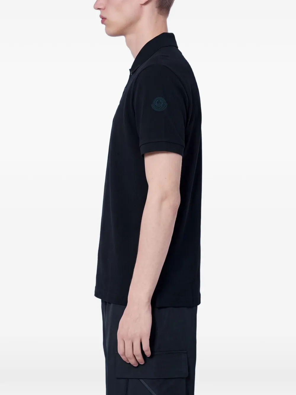 Moncler Poloshirt met korte mouwen Zwart