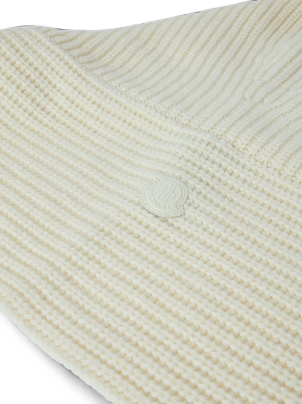 Moncler Ribgebreide sjaal Wit