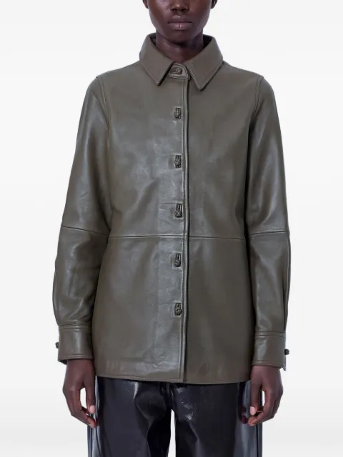 Róhe button-down leather jacket