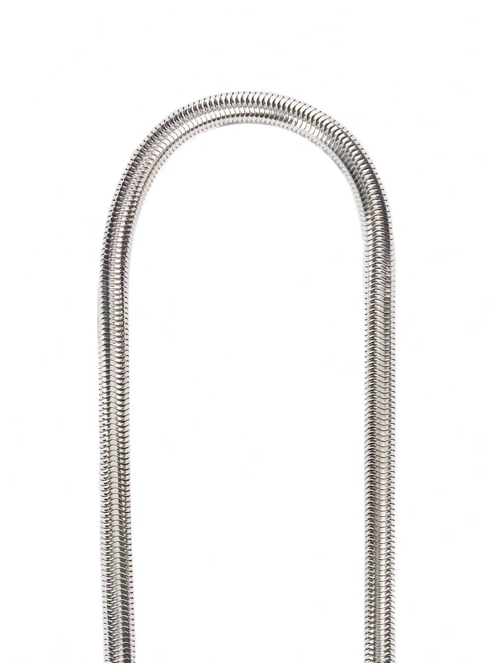 Rick Owens Ketting met slangenschakels en karabijnhaak Zilver