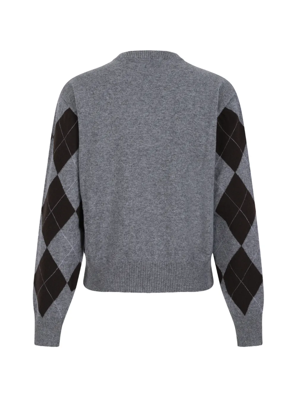 Douuod Trui met lange mouwen en argyle-patroon Grijs