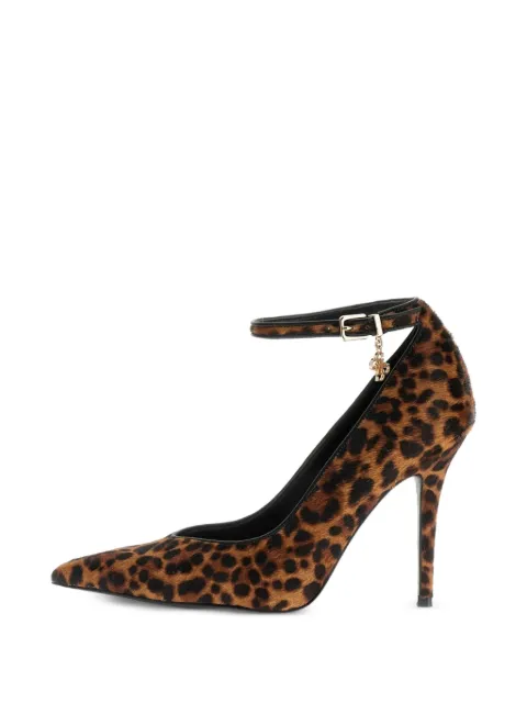 GUESS USA Nadeea leopard-print ankle-strap pumps