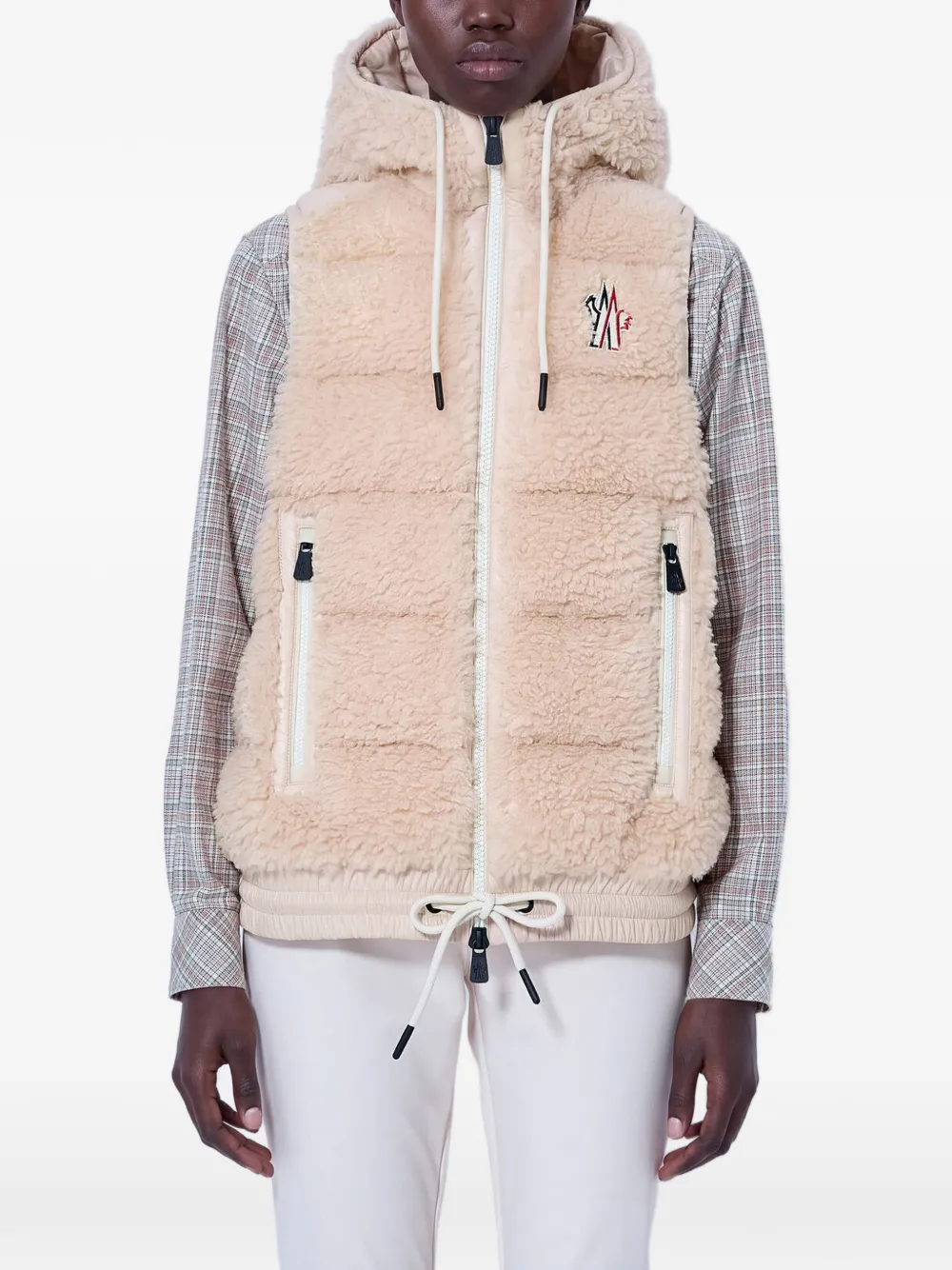 Moncler Grenoble Tedddy hooded sherpa gilet