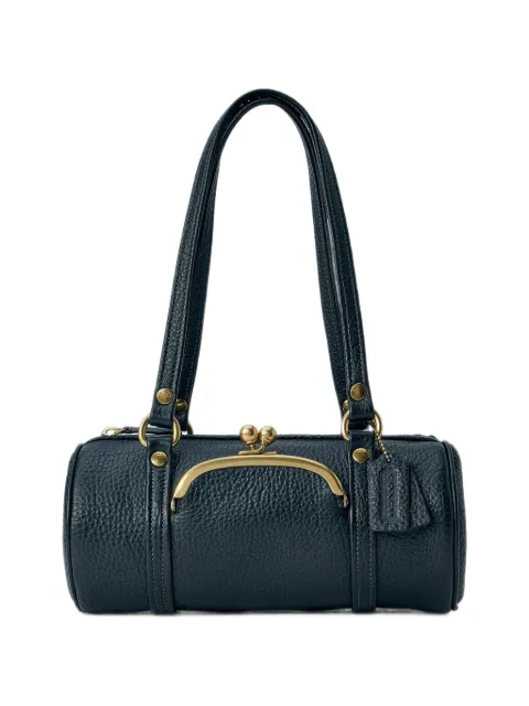Coach Kisslock leather barrel bag
