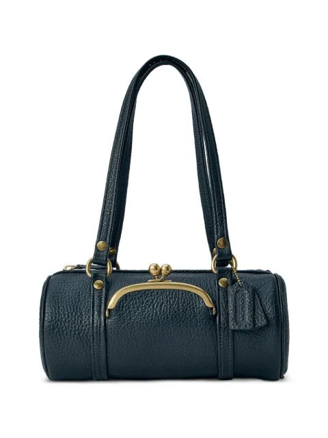 Coach Kisslock leather barrel bag