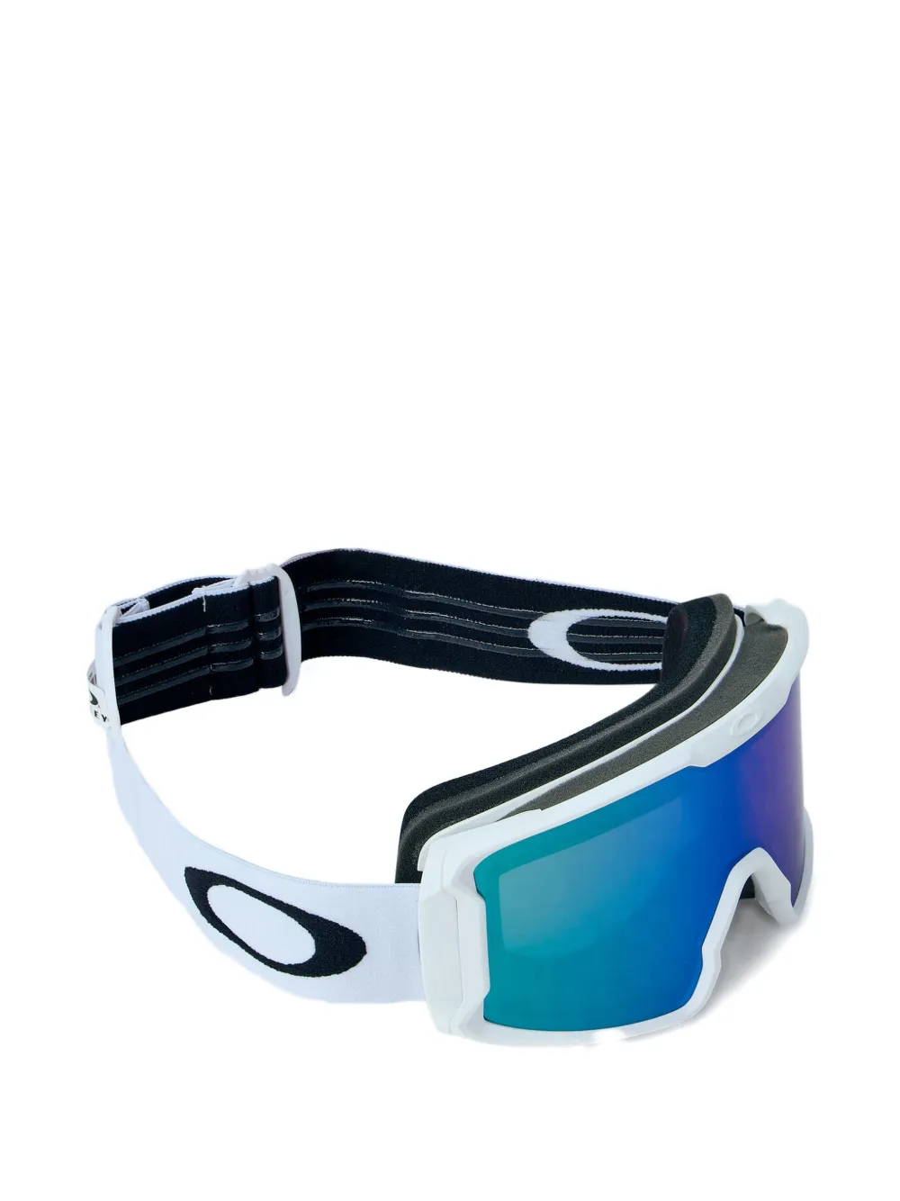 Oakley Skibril met spiegelende glazen en logo-print Wit