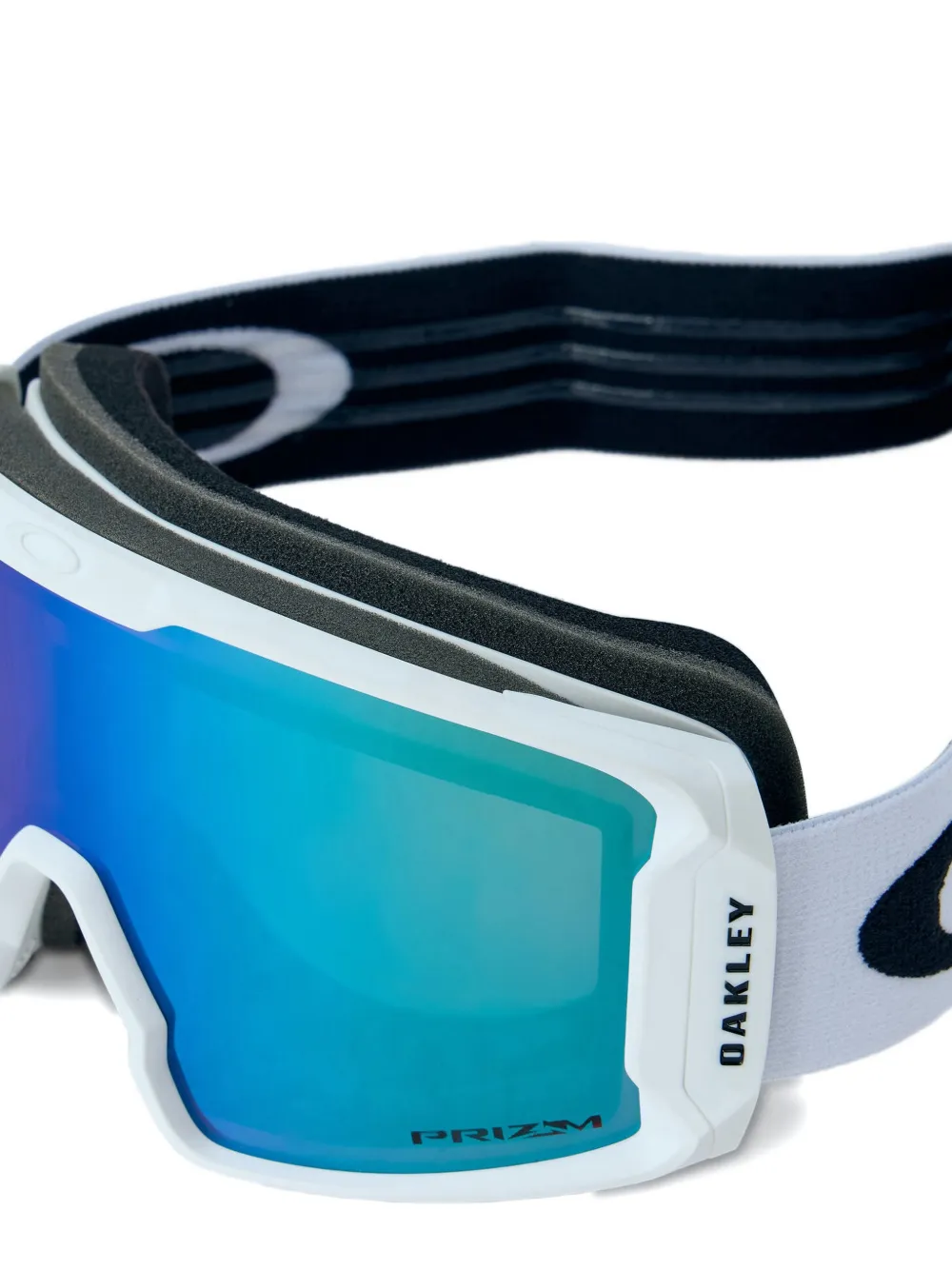 Oakley Skibril met spiegelende glazen en logo-print Wit