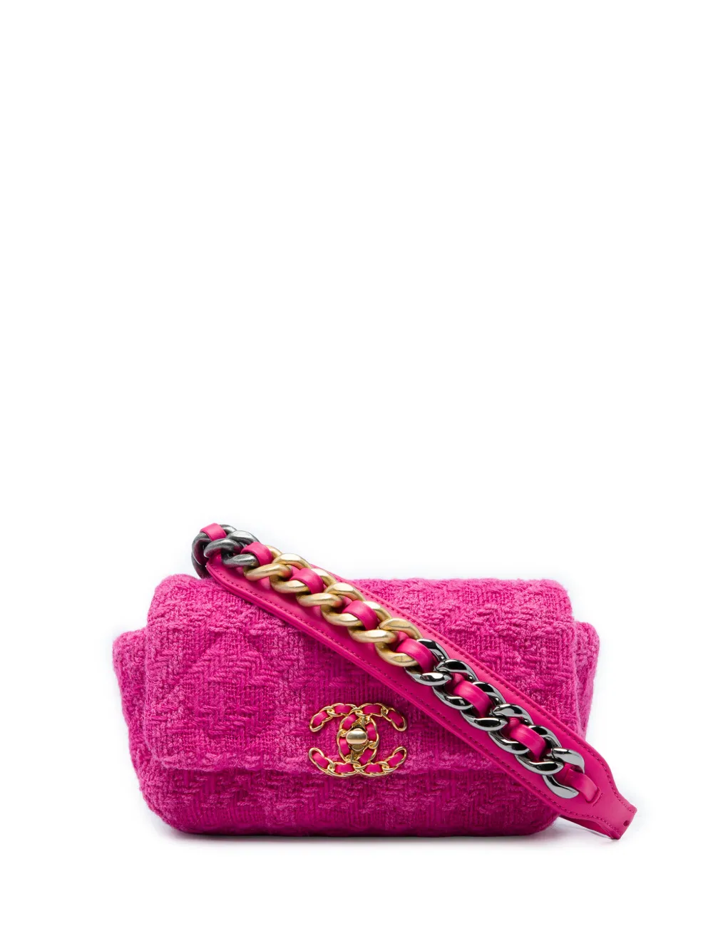 CHANEL Pre-Owned 2019 Tweed 19 belt bag - Rosa