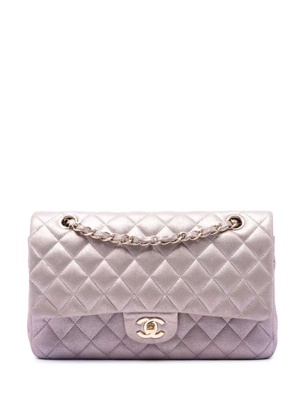 CHANEL Pre-Owned 2014 Medium Classic Iridescent Lambskin Double Flap shoulder bag - Rosa