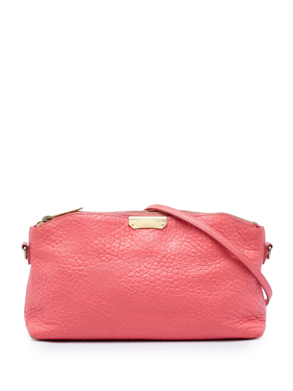 Burberry Pre-Owned 2011-2017 Small Grain Check Embossed Leather Chichester crossbody bag - Pink