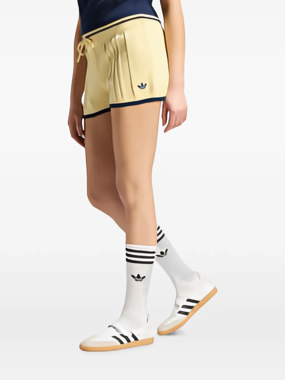 adidas cable-knit logo shorts