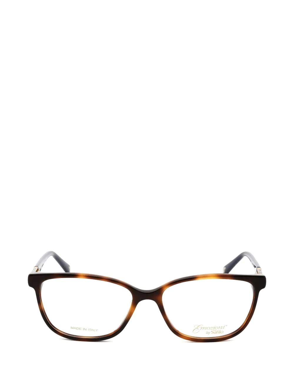Emozioni tortoiseshell-effect rectangle-frame glasses