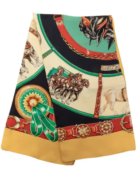 Hermès Pre-Owned 20th Century Chevaux De Trait Silk Scarf 90 scarves