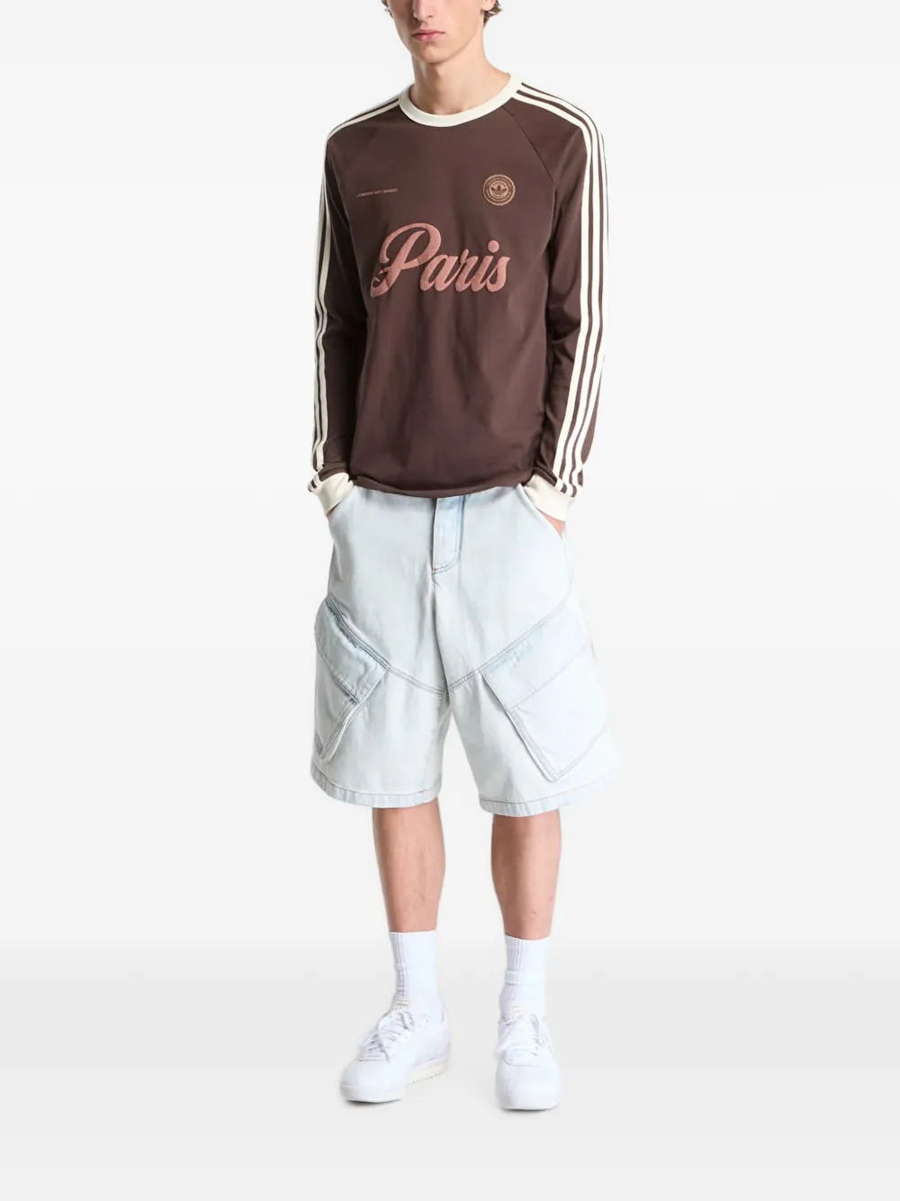 adidas Paris T-shirt met lange mouwen Bruin