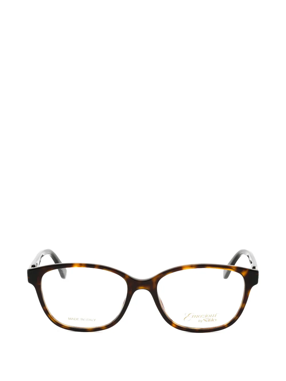 Emozioni tortoiseshell-effect oval-frame glasses