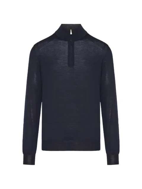 Gran Sasso quarter-zip fine-knit sweater