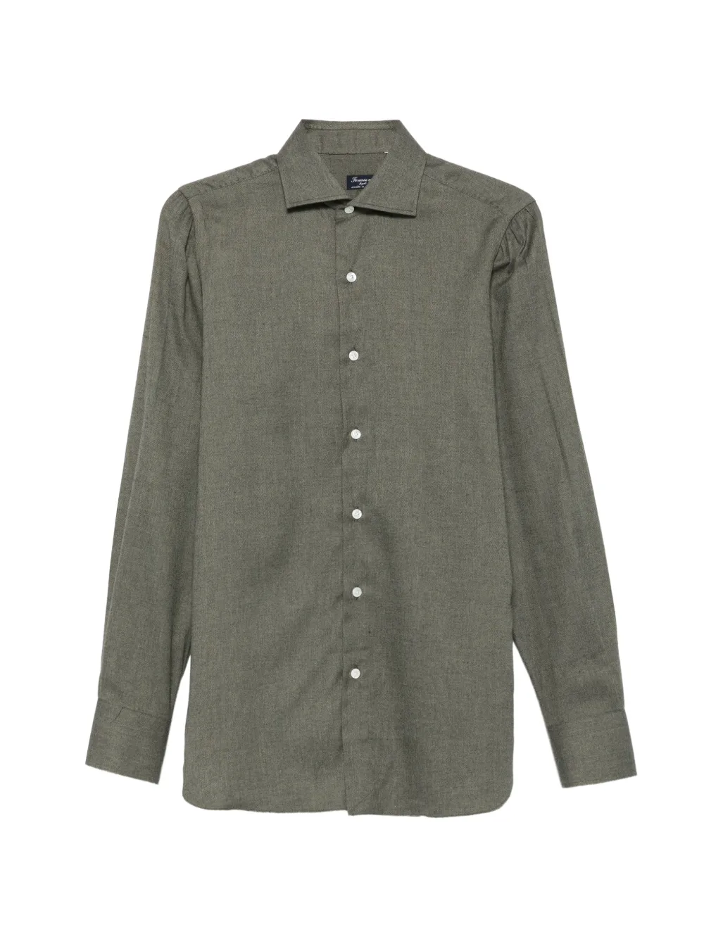 Finamore 1925 Napoli herringbone-pattern shirt - Grün