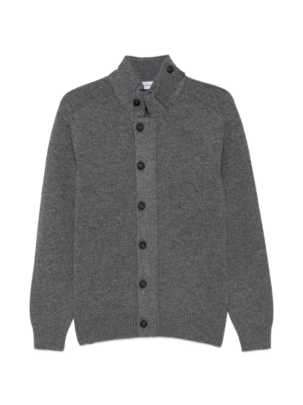 Gran Sasso button-up high-neck cardigan - Grigio