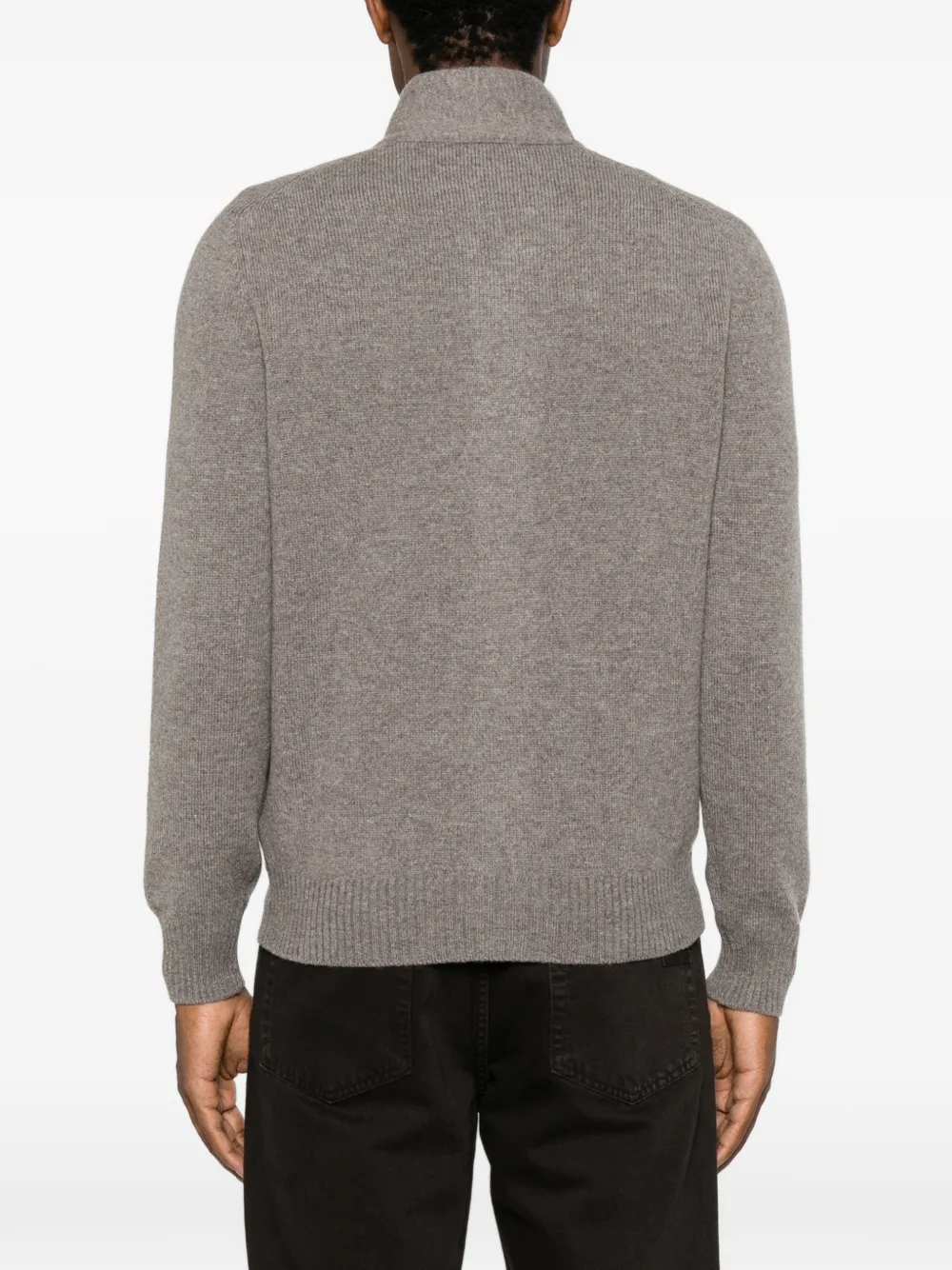 Gran Sasso Vest met knoopsluiting en hoge hals Grijs