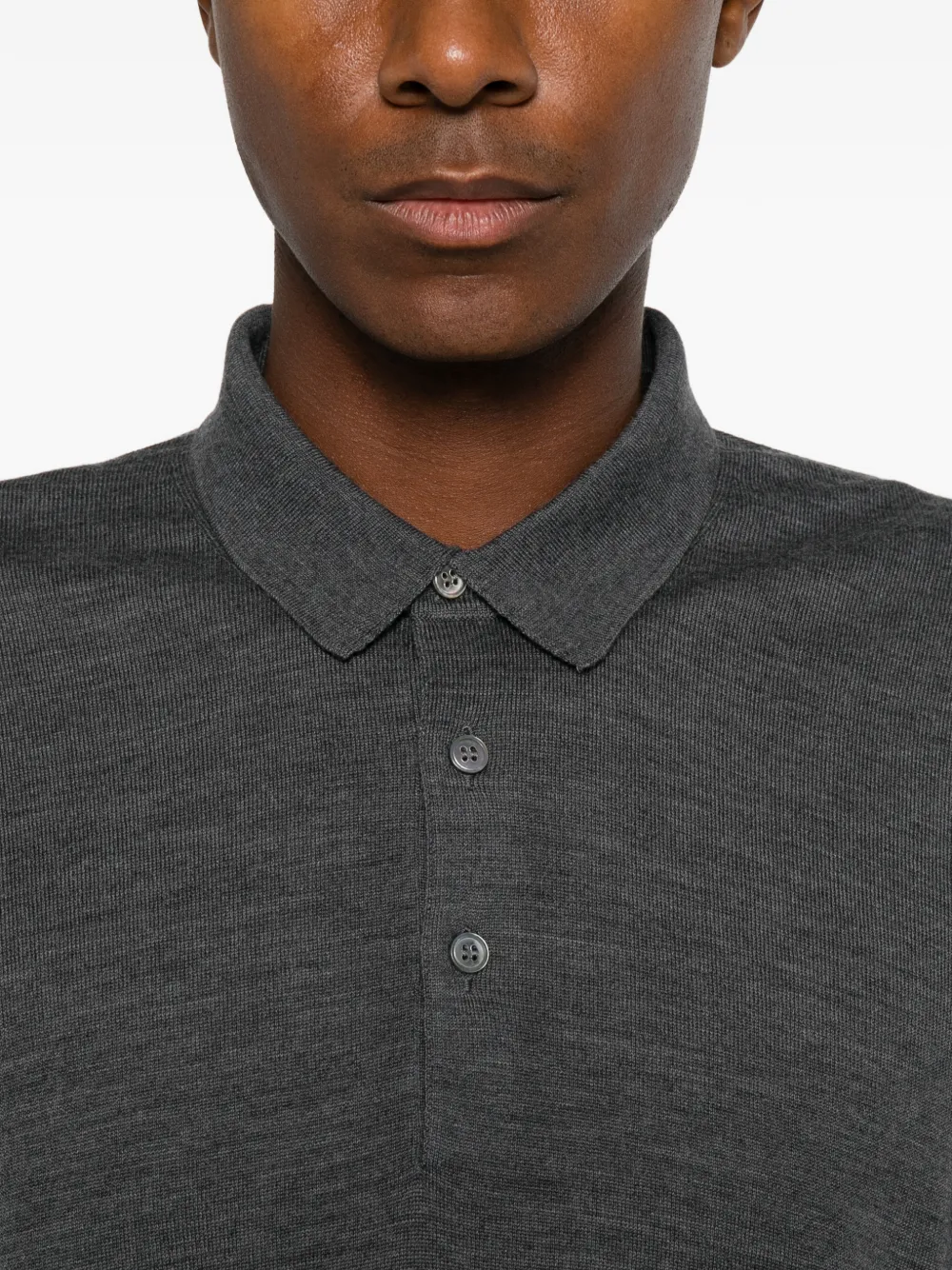 Gran Sasso Poloshirt met lange mouwen Grijs